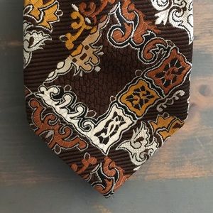 Haband Men's Vintage Tie Brown.Fall Colors VTG Tie